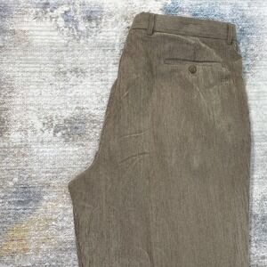 St. Croix Italy Micro Corduroy Dress Pants Mens 40 Brown Wool Blend Luxury‎
